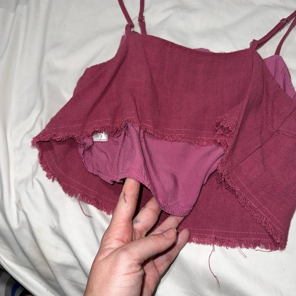 plum color crop top - Picture 3 of 3